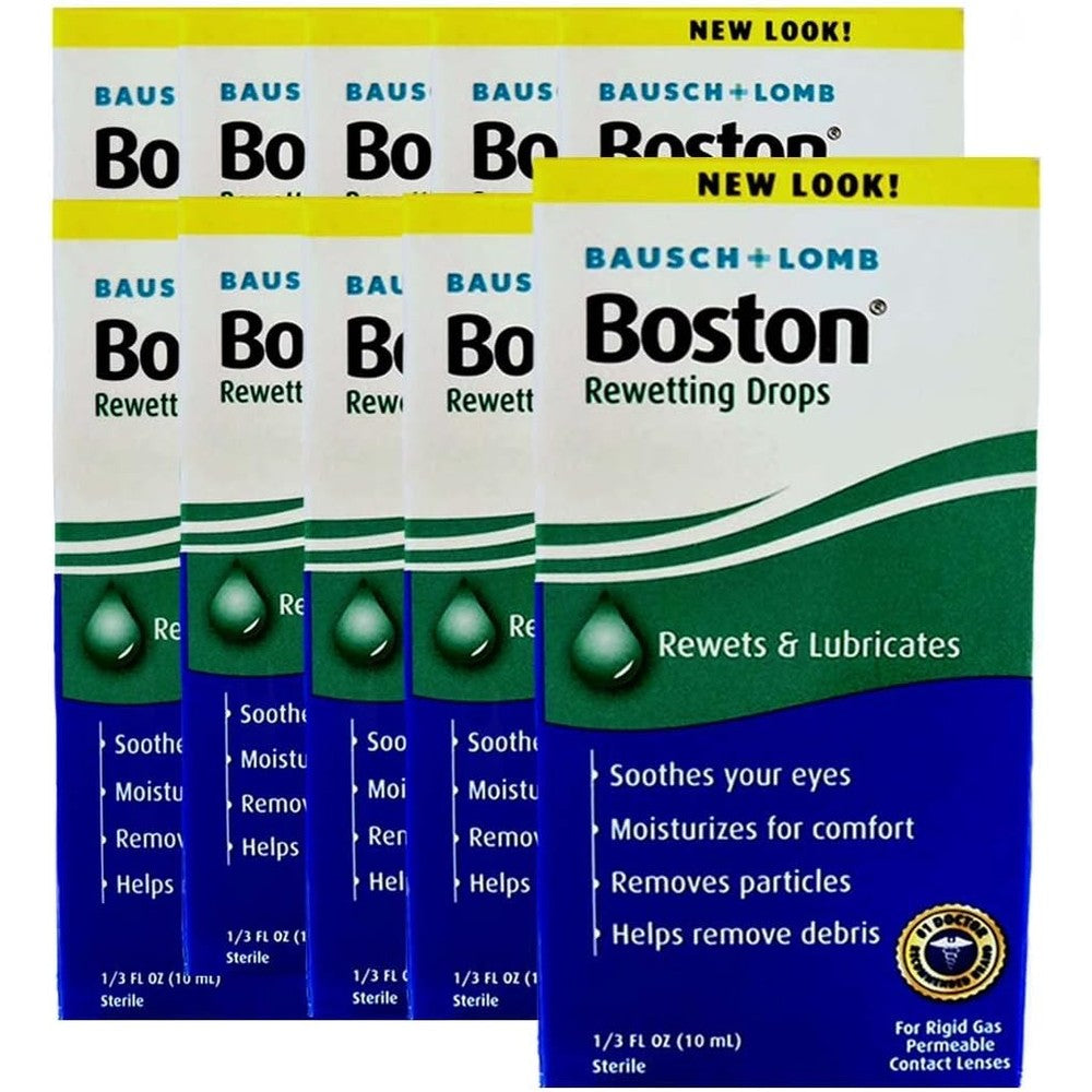 Boston rewetting drops for rigid gas permeable lenses front view of packaging