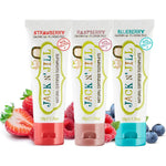 Jack N' Jill Natural Toddler Toothpaste variety pack front view for kids oral care