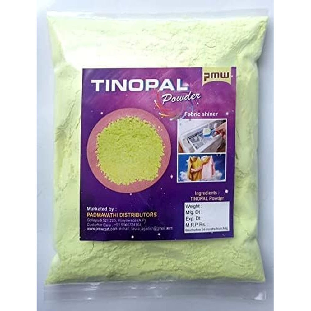 PMW MoreLife Tinopal optical brightener powder front view for laundry fabric whitening care.