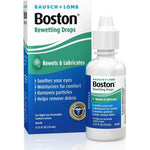 Boston Rewetting Drops front view packaging for rigid gas permeable lenses