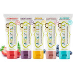 Jack N' Jill Natural Toddler Toothpaste Variety Pack front view showing 5 tubes.