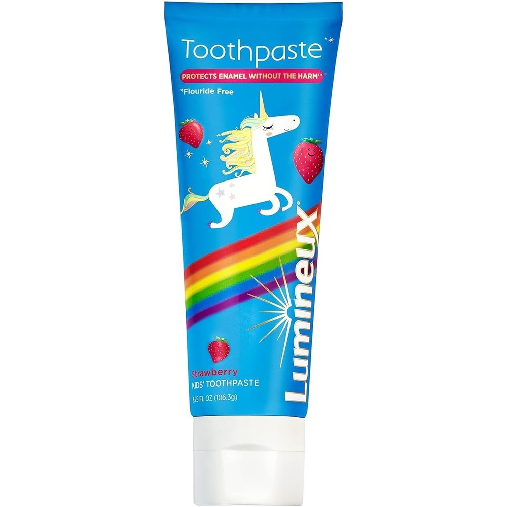 Lumineux Dentist Formulated Kids Toothpaste Strawberry 3.75 Ounce front view non-toxic oral care