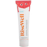 RiseWell Kids Mineral Toothpaste Cake Batter travel tube front view showing hydroxyapatite benefit.