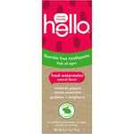 Hello Fresh Watermelon Fluoride Free Kids Toothpaste 4.2 Ounce tube front view