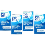 Bausch and Lomb ReNu lubricating and rewetting eye drops front view pack of four for dry eye relief