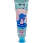 NOBS Jr. Kids Nano Hydroxyapatite Toothpaste front view of the tube featuring dinosaur mascot.