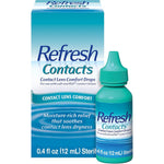 Allergan Refresh Contacts Lubricant Eye Drops front view pack for contact lens wearers