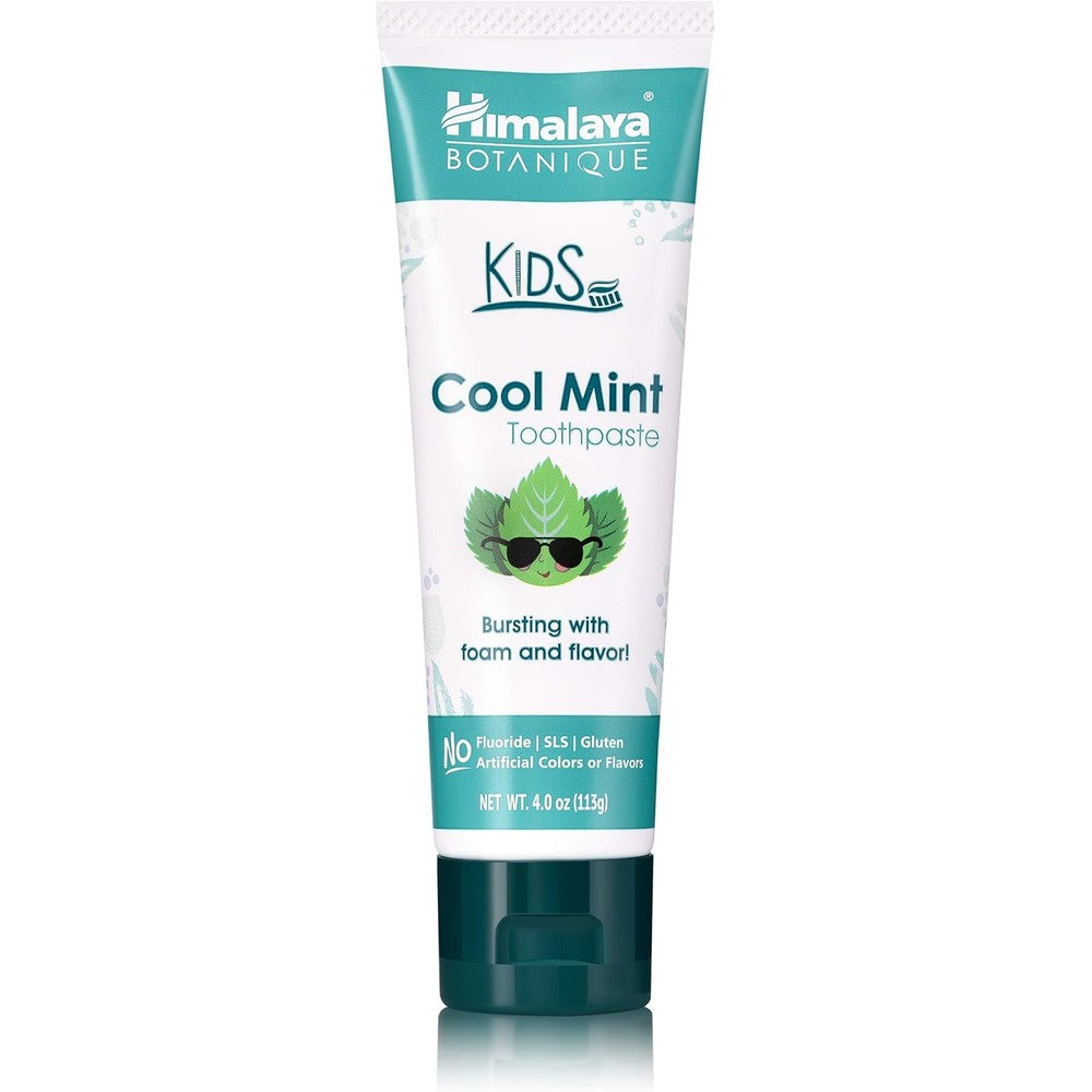 Himalaya Botanique Kids Toothpaste Cool Mint front view fluoride free dental care