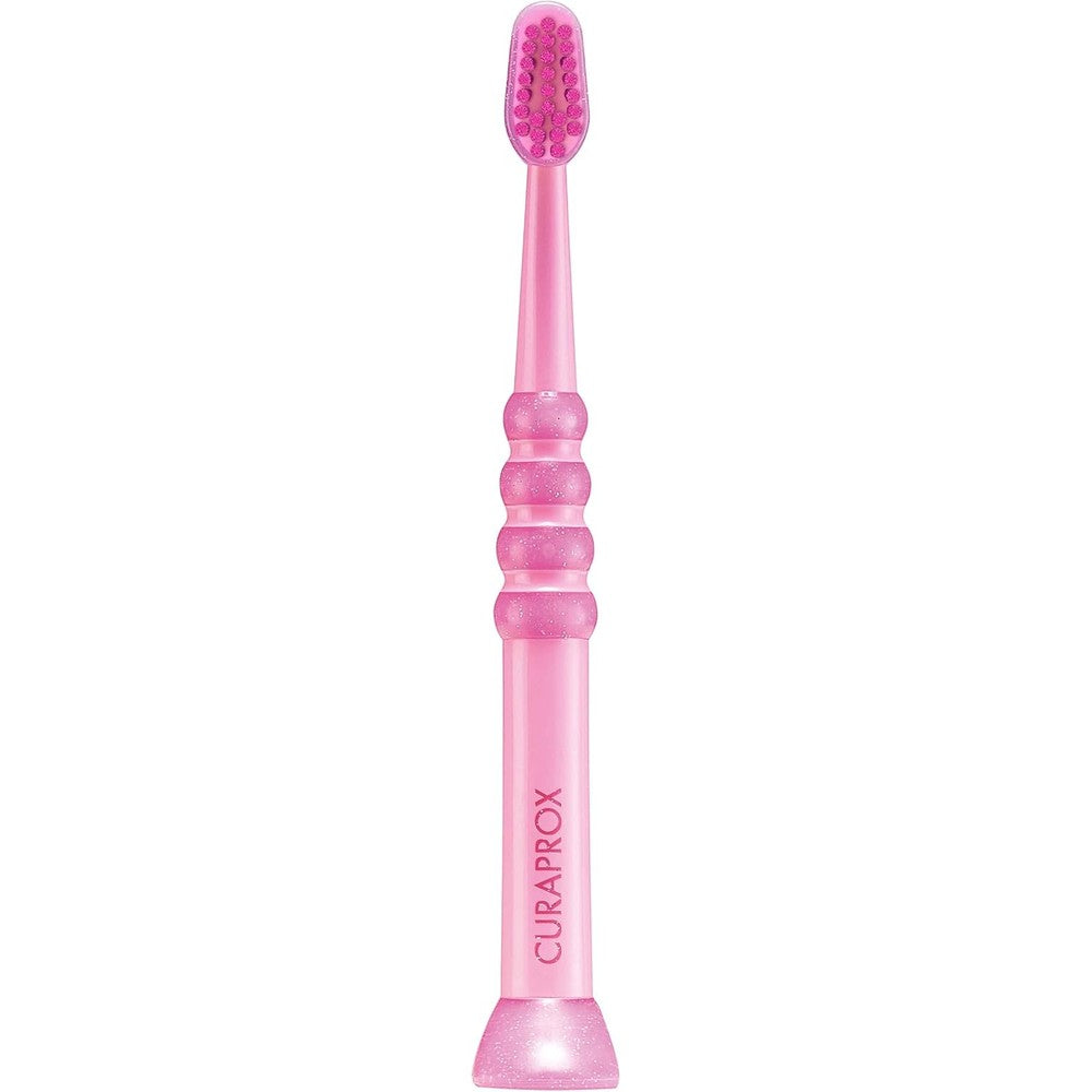 Curaprox Baby Toothbrush pink front view ultra soft bristles