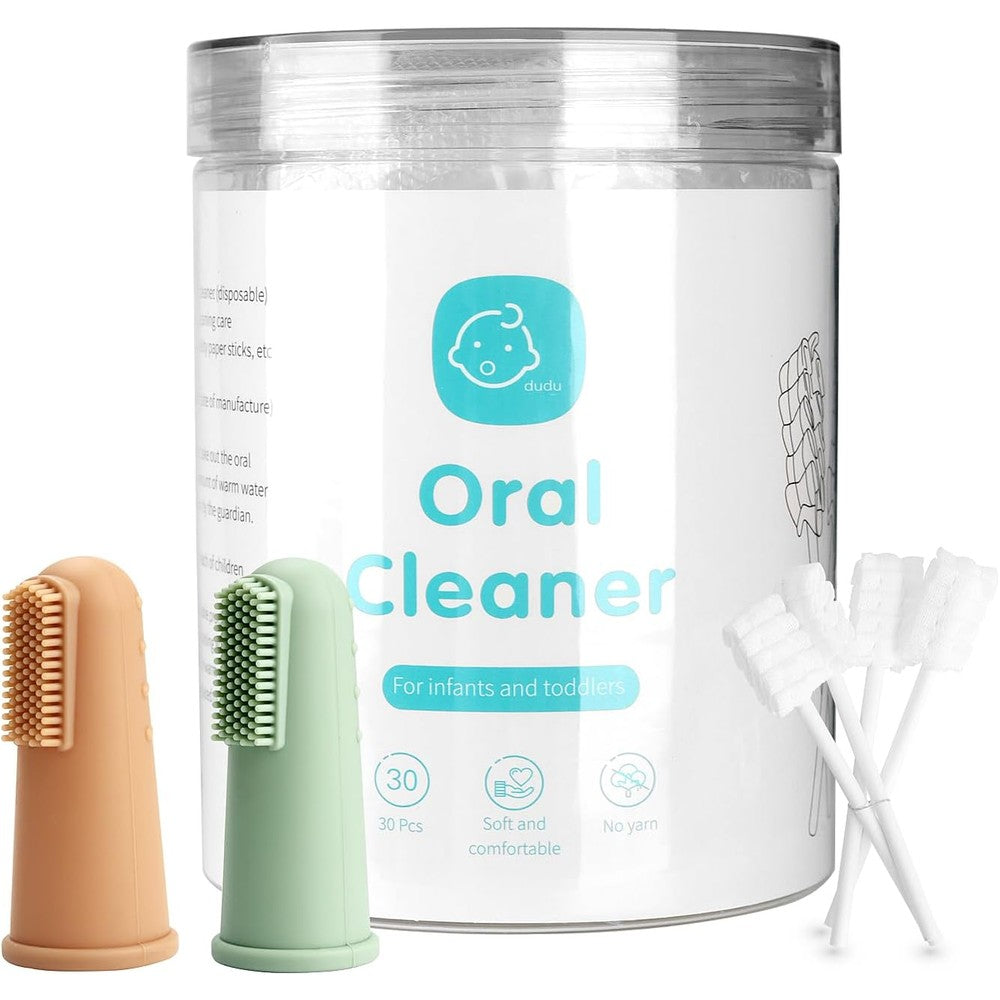 UHFi Baby Finger Toothbrush and Oral Cleaner Kit front view for infant dental hygiene.