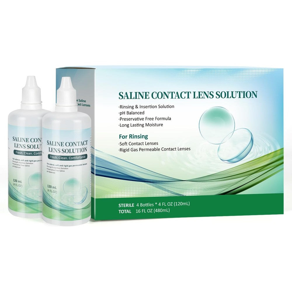 Lifvean Saline Contact Lens Solution 4 pack front view