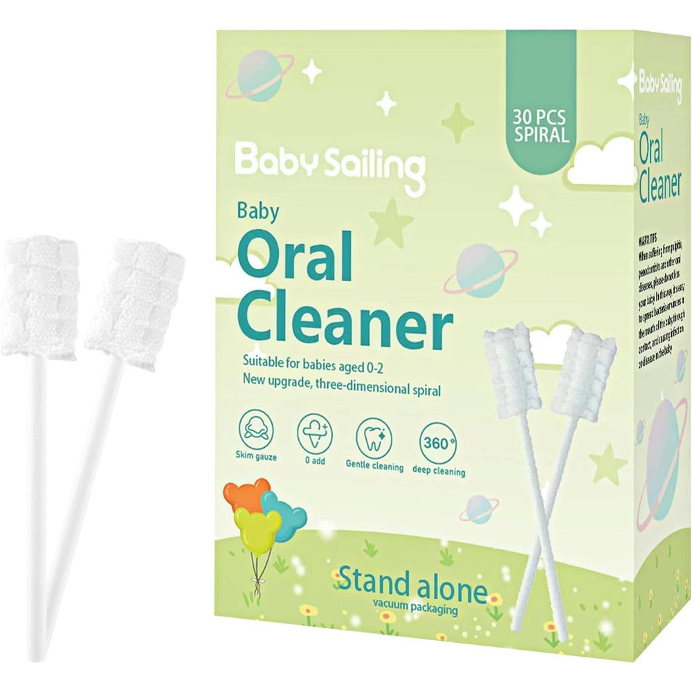 Foily Baby Tongue Cleaner Gauze 30 Pack front view disposable oral swabs