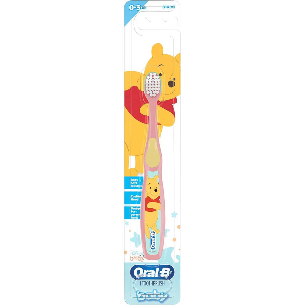 Oral-B Baby Manual Toothbrush front view featuring Winnie the Pooh character.