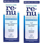 Bausch and Lomb Renu Advanced Formula travel size bottles front view
