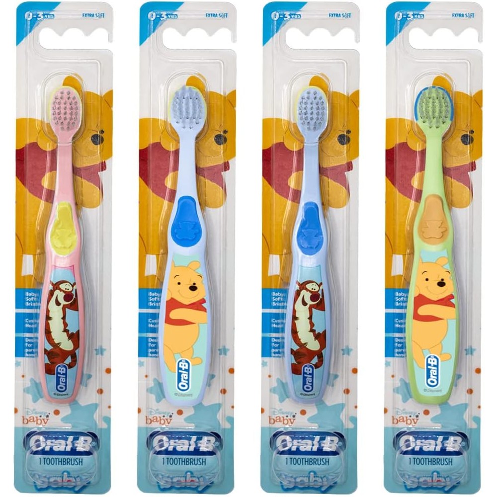Oral-B Baby Manual Toothbrush pack of 4 with Winnie the Pooh character graphics