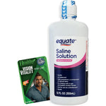 Equate Saline Solution 12 Fluid Ounce bottle front view