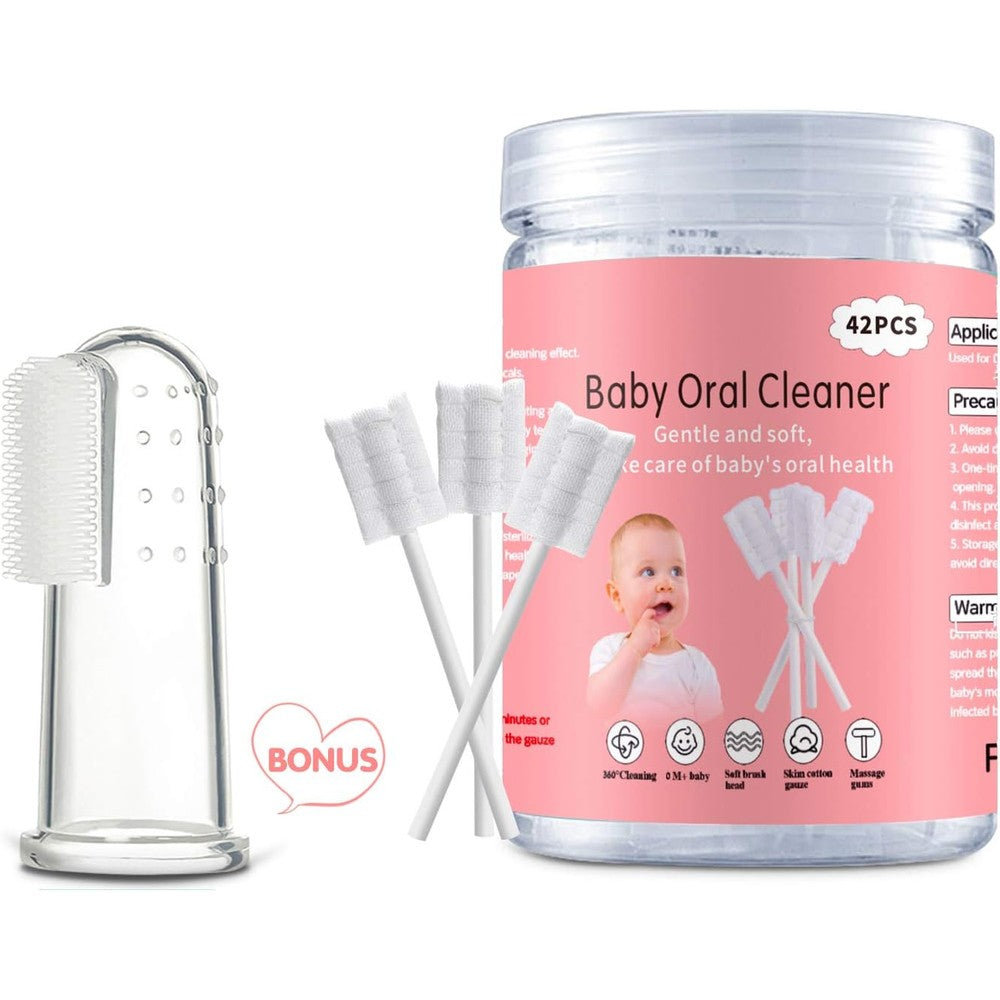 EASICUTI Baby Tongue Cleaner front view 42 count pack