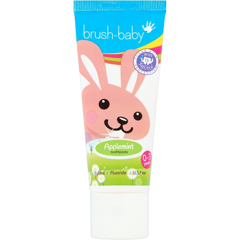 Brush-Baby Baby and Toddler Toothpaste 0-3 Years front view for infant oral care.