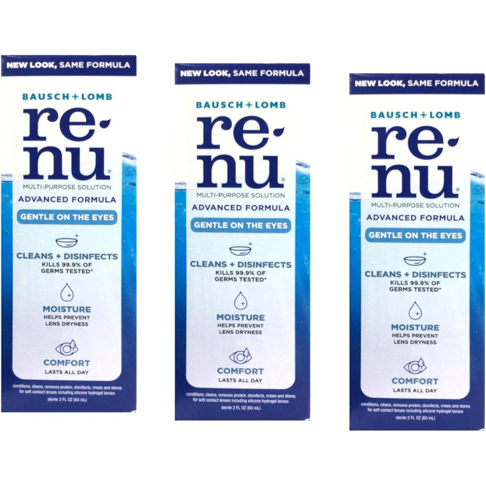 Bausch And Lomb Renu Multi Purpose Contact Lens Solution Travel Pack Front View