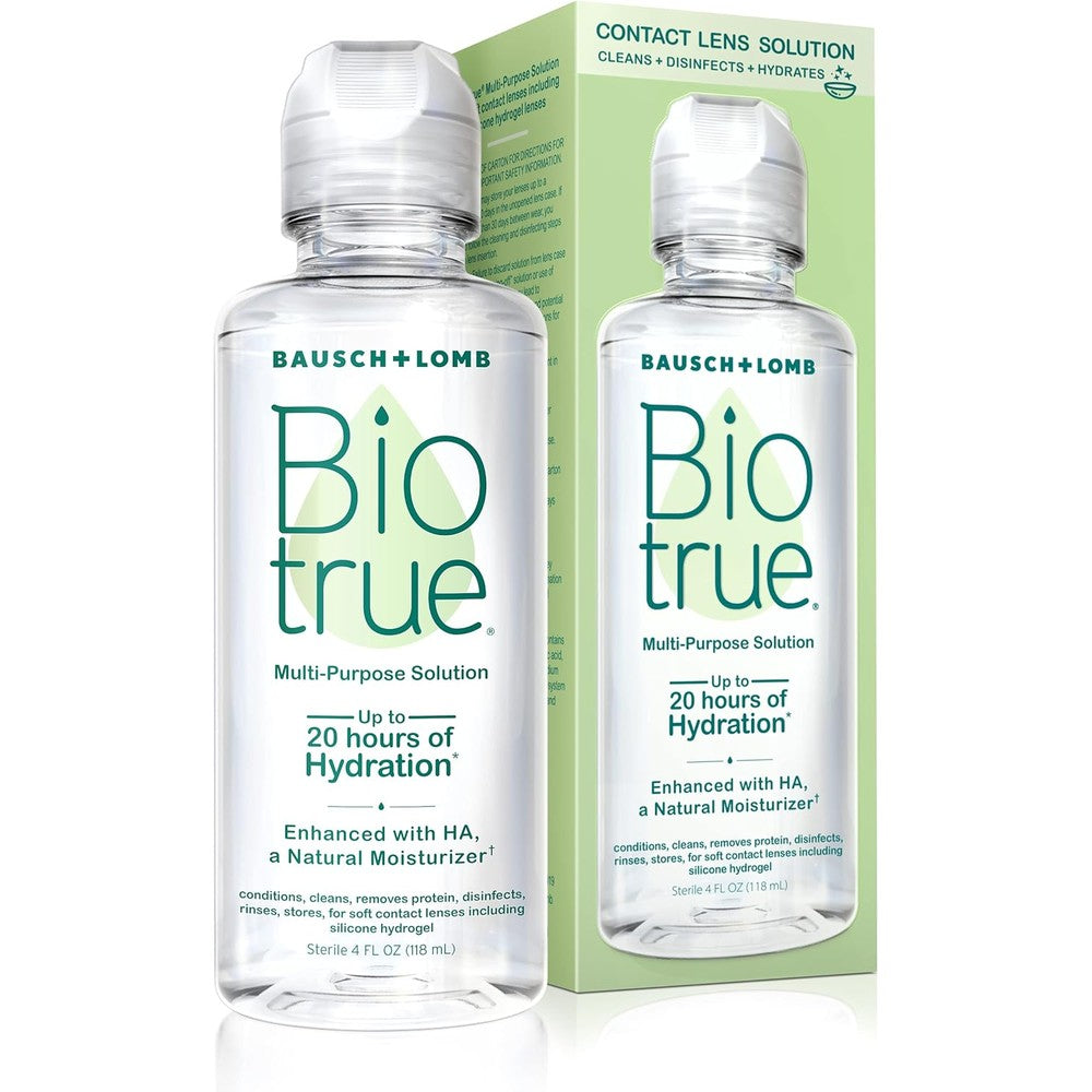 Biotrue Multi-Purpose Contact Lens Solution 4 Fluid Ounce bottle front view