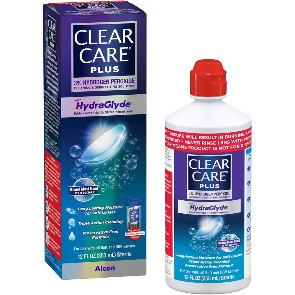 Clear Care Plus Cleaning and Disinfecting Solution bottle front view