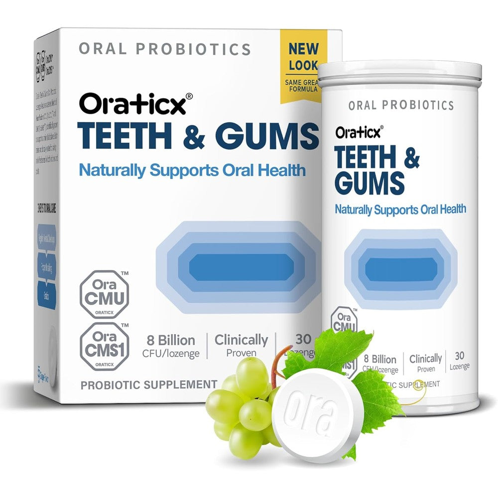 OraTicx Teeth and Gums Oral Probiotic 8 Billion CFU front packaging