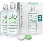 Biotrue Hydration Plus multi-purpose contact lens solution bottles front view
