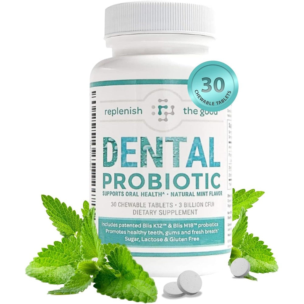Replenish the Good Dental Probiotic 30 tablets front bottle view