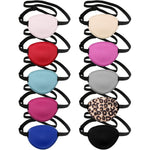 SATINIOR Adjustable Silk Eye Patches front view showing ten assorted colors for kids and adults.