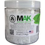 MAK Menthol Crystals 4 Ounce jar front view