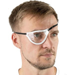 ANUDRA eye shield after cataract surgery front view showing clear vented polycarbonate cover