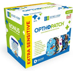 OPTHOPATCH Kids Eye Patches front view showing fun boys design box packaging