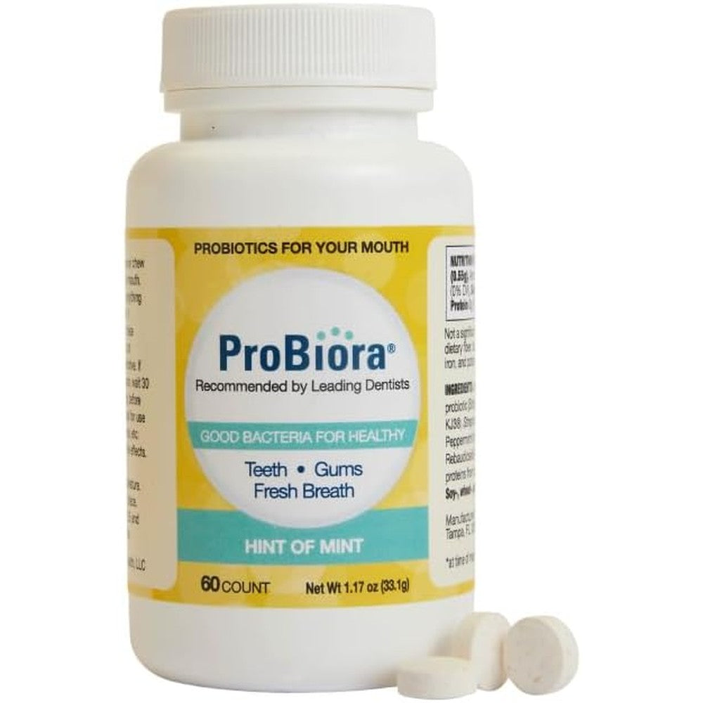 ProBiora Oral Care Chewable Probiotic Tablets front bottle view