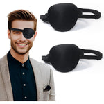 Haikole Enttgo 3D adjustable eye patch front view showcasing the black contoured design.