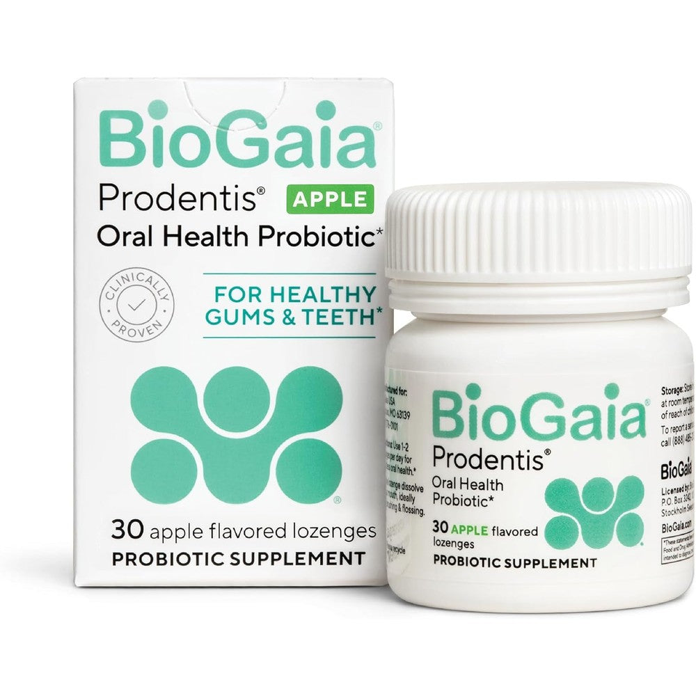 BioGaia Prodentis oral probiotic lozenges front packaging