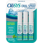 CloSYS Oral Breath Spray 3-pack front view for bad breath relief