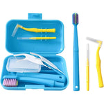 Ceonam 6-in-1 orthodontic oral care kit in blue front view