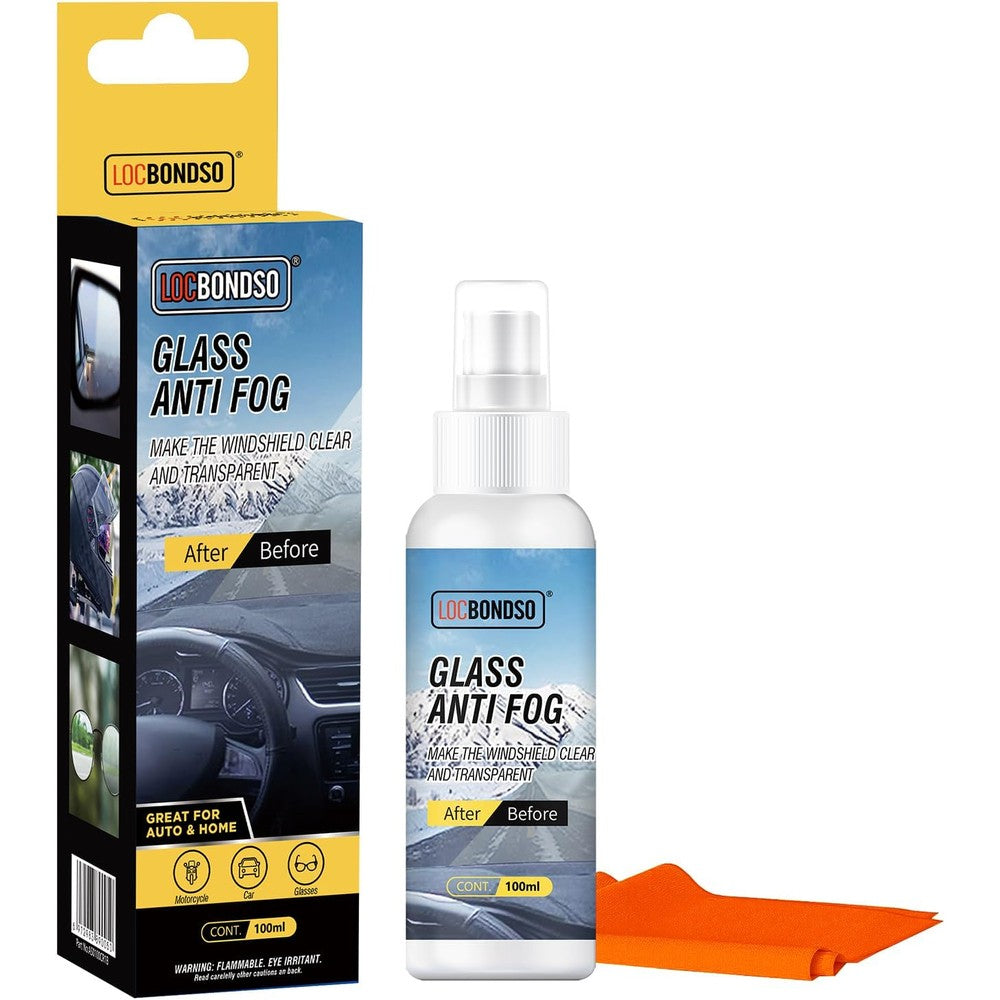 LOCBONDSO Anti Fog Spray 100ml bottle front view for premium eyewear care