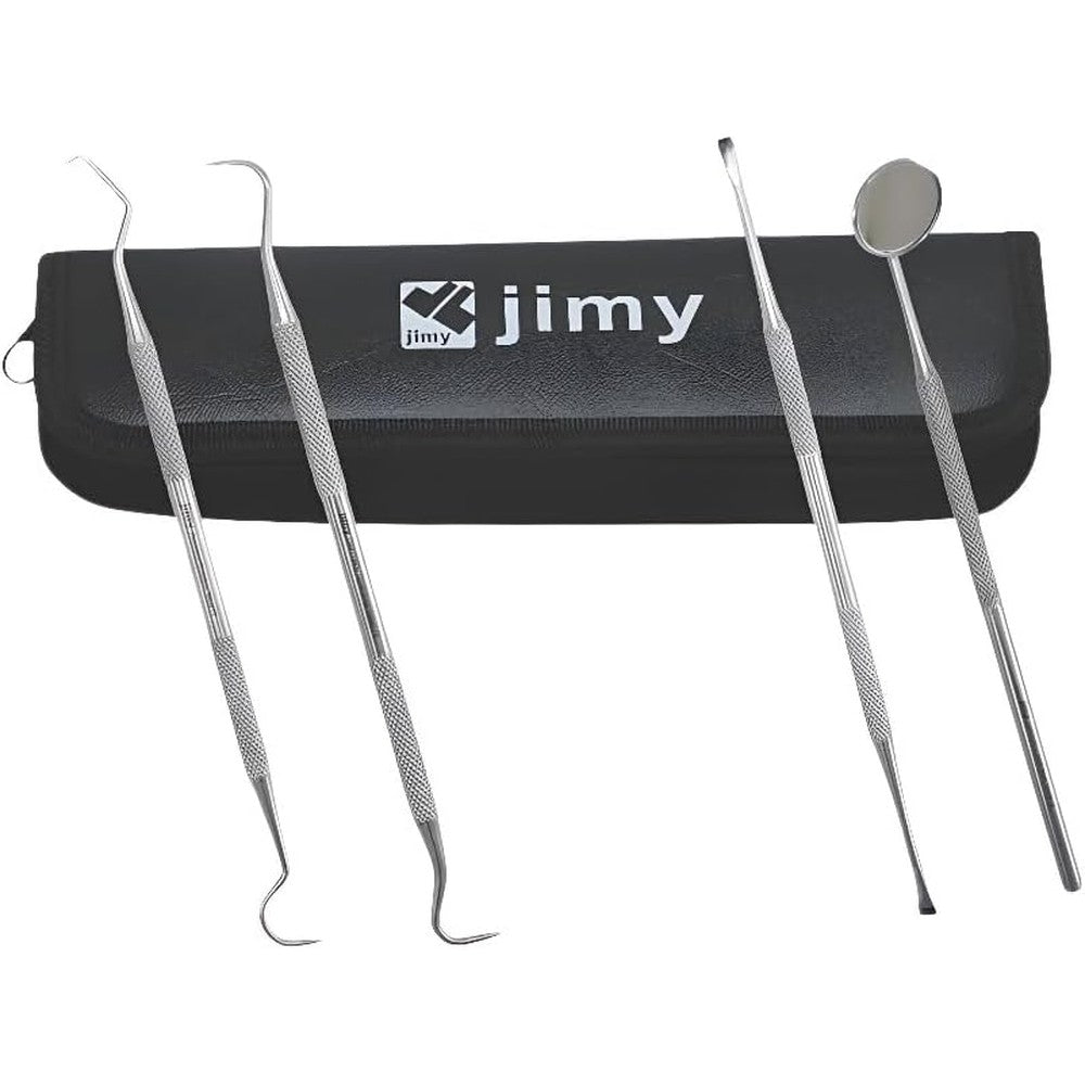 Jimy 4 piece dental tools set professional plaque remover front view