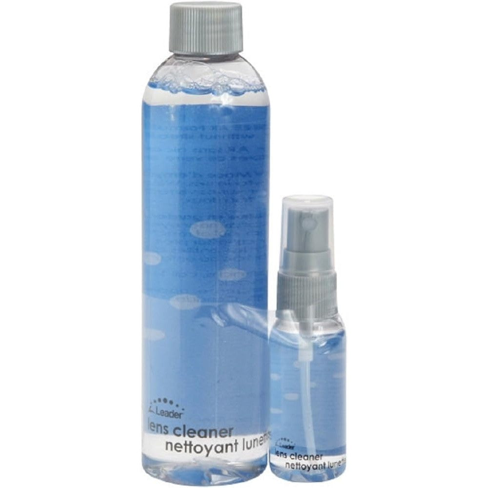 Leader lens cleaner combo pack front view premium imported eyewear cleaning spray