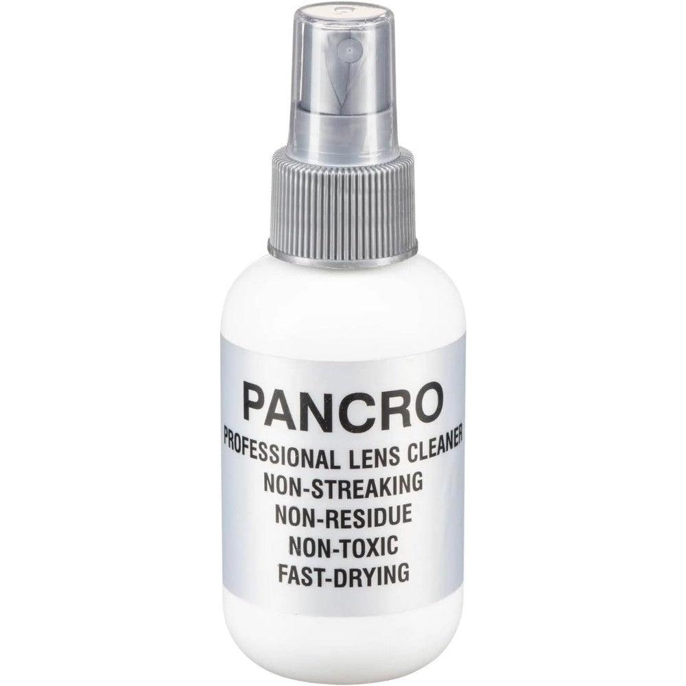 Pancro Professional Lens Cleaner four ounce spray bottle front view for camera maintenance.