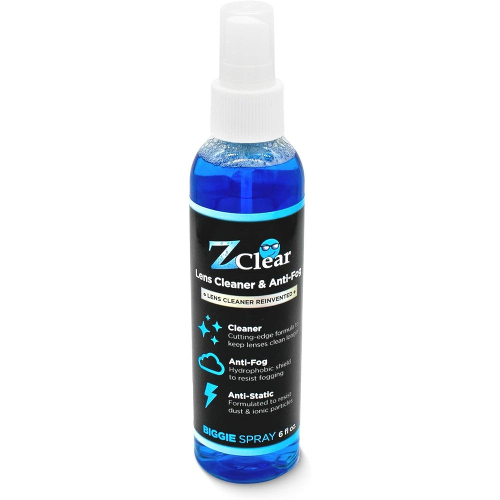 Z Clear anti fog spray lens cleaner six fluid ounce front view bottle