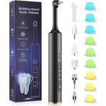 Jvuouxy rechargeable tooth polisher with 5 brush heads and LED light