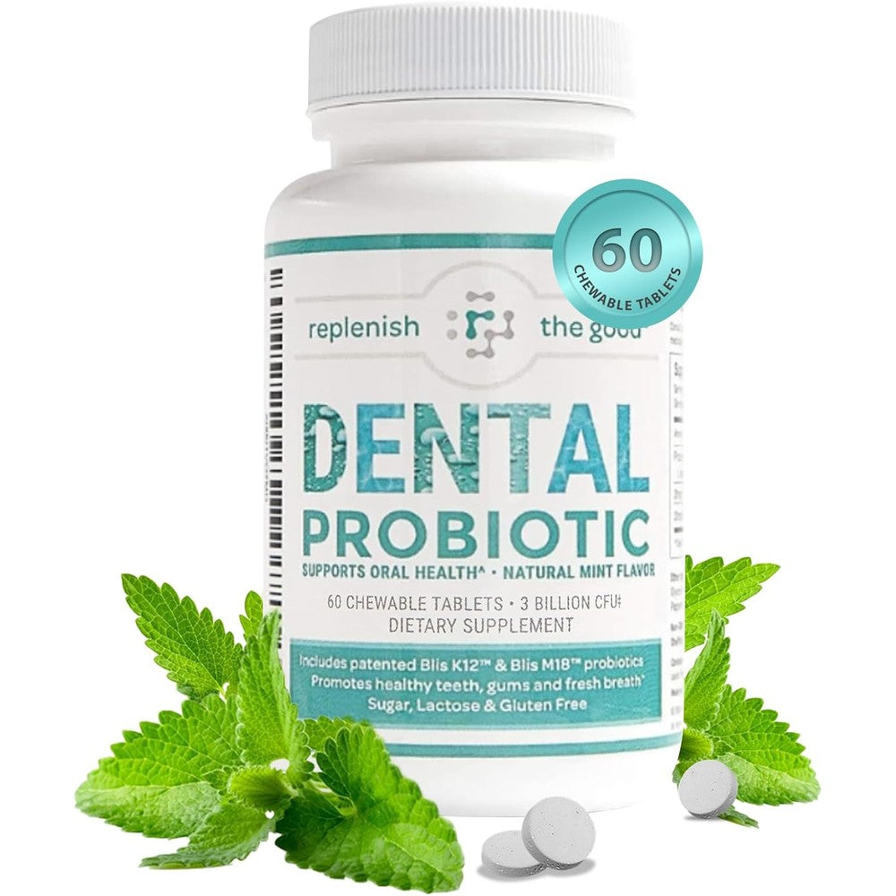 Replenish the Good Dental Oral Probiotic 60 Tablets front view