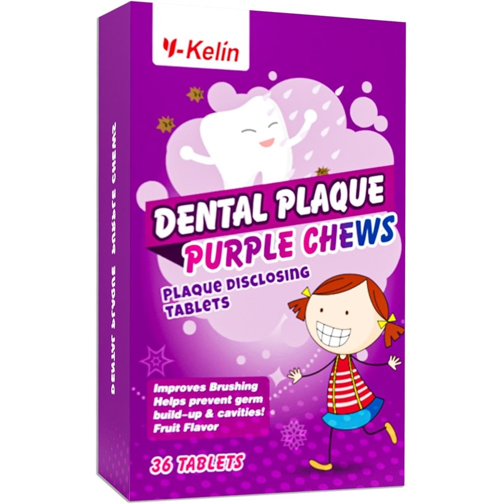Fresh Knight Dental Plaque Disclosing Tablets 36 Count front packaging
