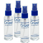 Crizal Eyeglass Lens Cleaning Solution four pack front view showing the two ounce bottles