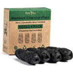 EcoYou Bamboo Charcoal Dental Floss 4 Refills Pack front view eco friendly packaging