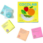 Cocolab Cocofloss 4-pack variety set showing mint coconut orange and strawberry spools.