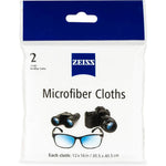 ZEISS Jumbo Microfiber Lens Cleaning Cloth front view of authentic pack of 2