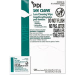 PDI See Clear Lens Cleaning Wipes 120 box front view for spectacle care